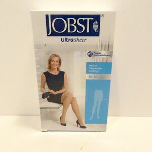 JOBST Ultrasheer 15-20 mmHg Waist High Compression Stockings Natural Size S